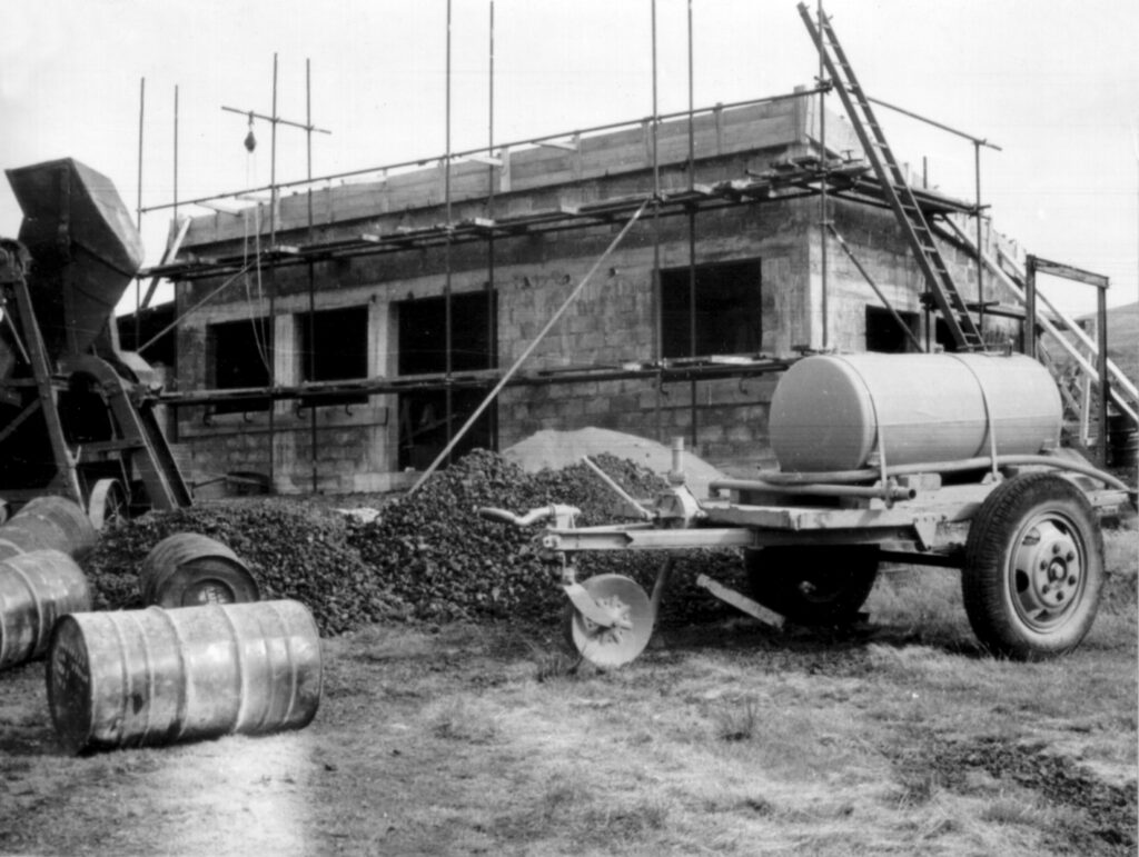 Construction de la menuiserie en 1962